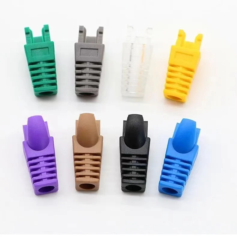 plug boot Rubber Cable Boots rj45 connector 8p8c connector cat5e cat6 rj45 plug boots utp network modular