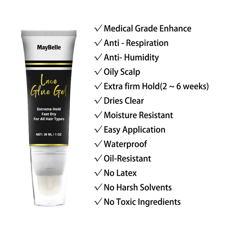 Custom Logo Touch Up Lace Bonding Gel Hair Glue Gel Quick Fix Hairline lifting