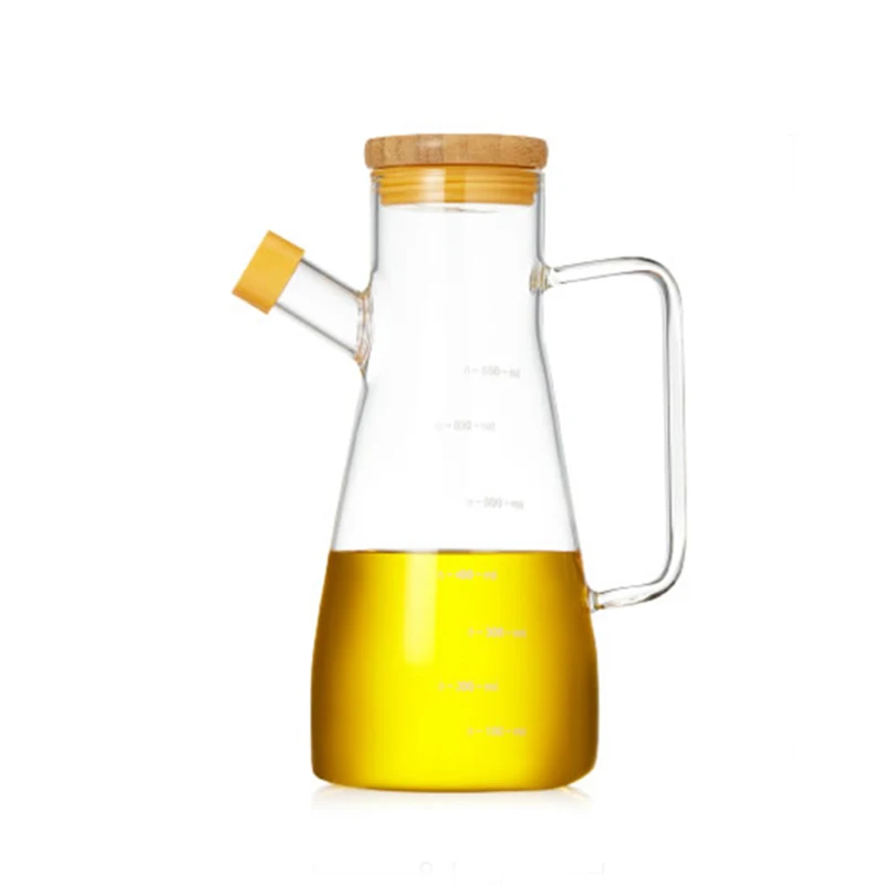 Household clear cooking glass flavour olivia oil vinegar bottle saucer dispenser