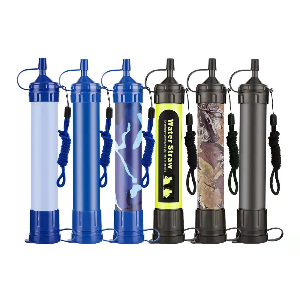 New mini Bottle water Filter straw outdoor Water Filtration System Portable camping Water Purifier
