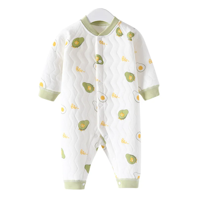 Baby onesie Autumn and winter sets for men and women baby cotton clamp warm clothing thick newborn pure clothes cotton