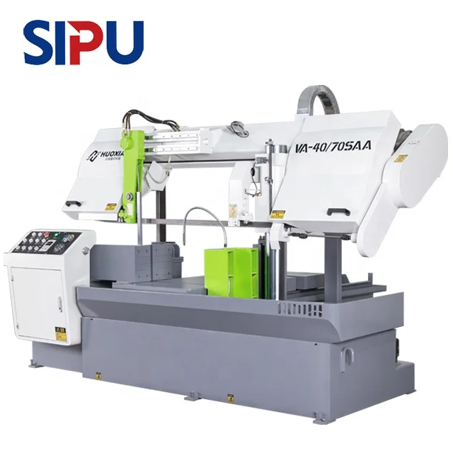 Metal Cutting Band Saw Horizontal Bandsaw Machine Hydraulic Chainsaw Automatic Feeding Turbine Large Saw Machine