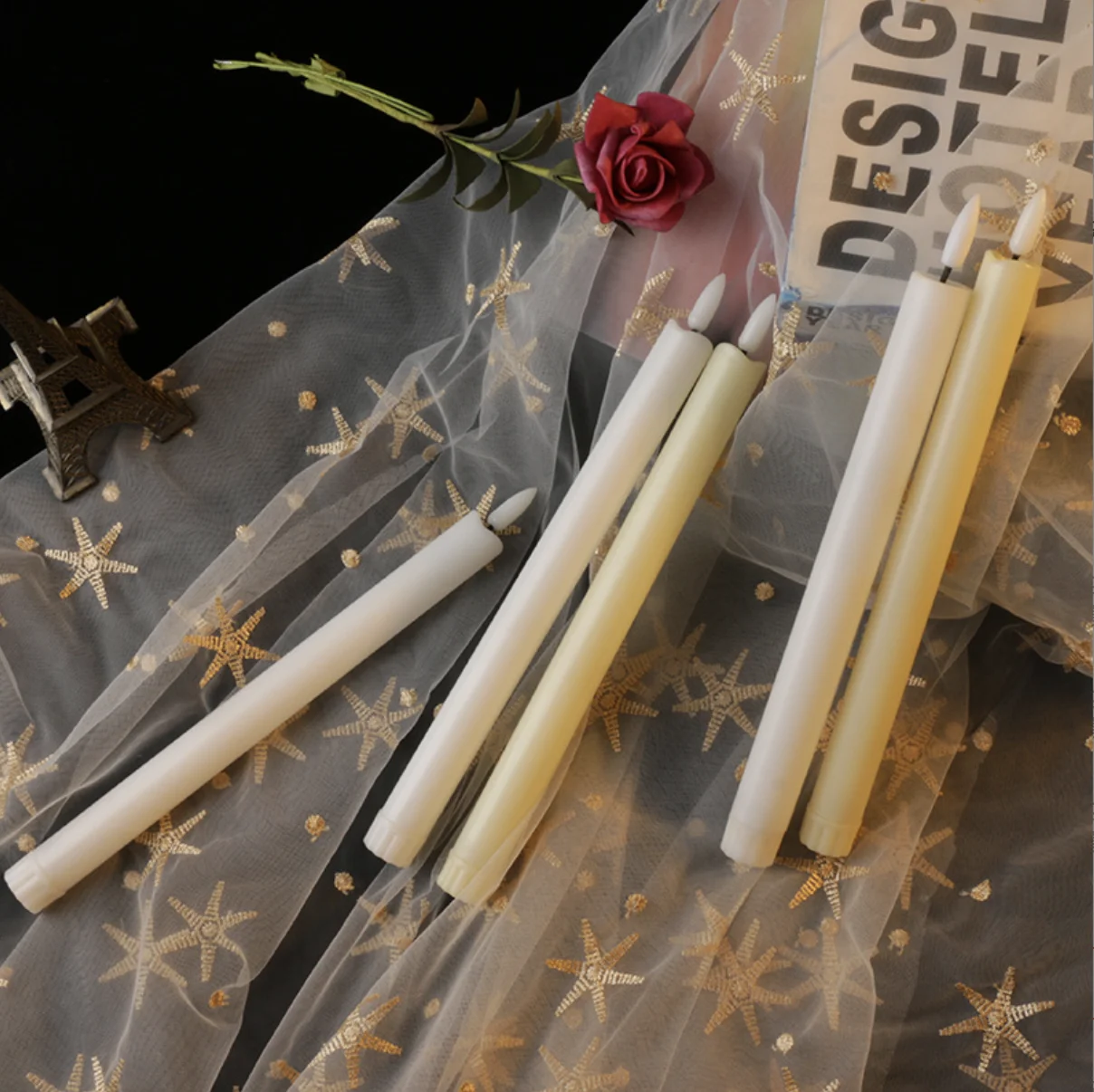 SWS186 homeart flicker flickering led flameless & led candles with moving flame remote control