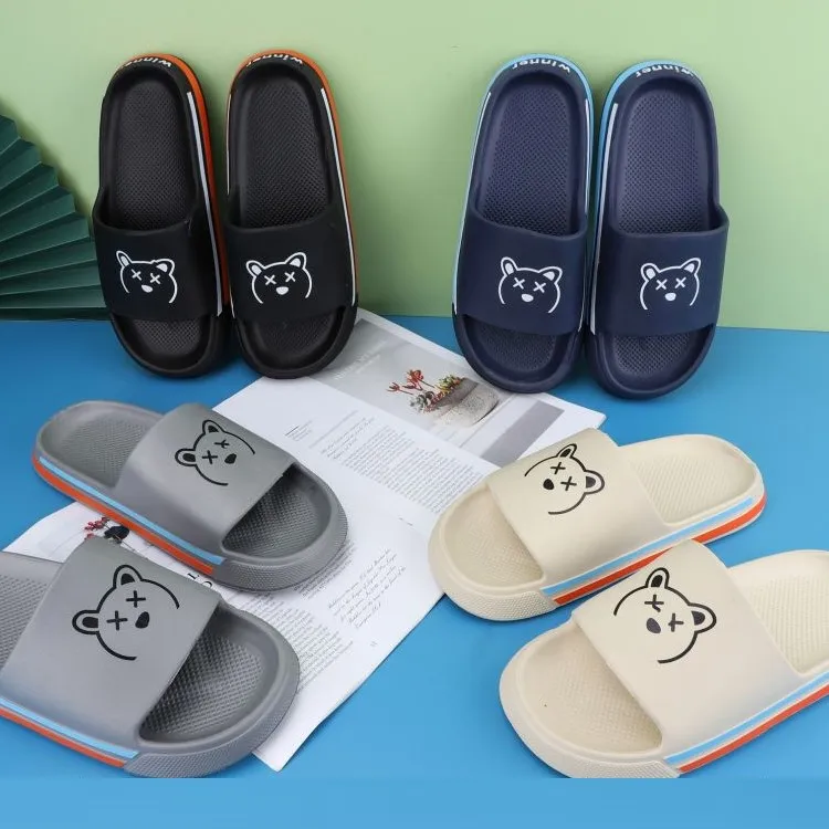Customizable Printing sizes rubber slippers waterproof comfortable Anti-slip