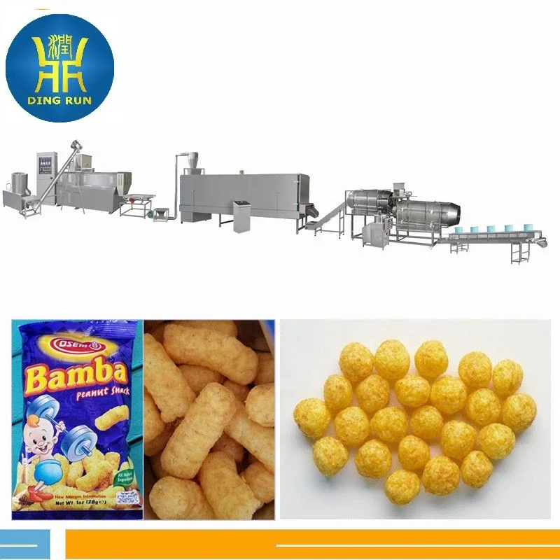 Automatic Corn Puff Snack Processing Line Puffing Food Production Extruder Equipment Machine Plant
