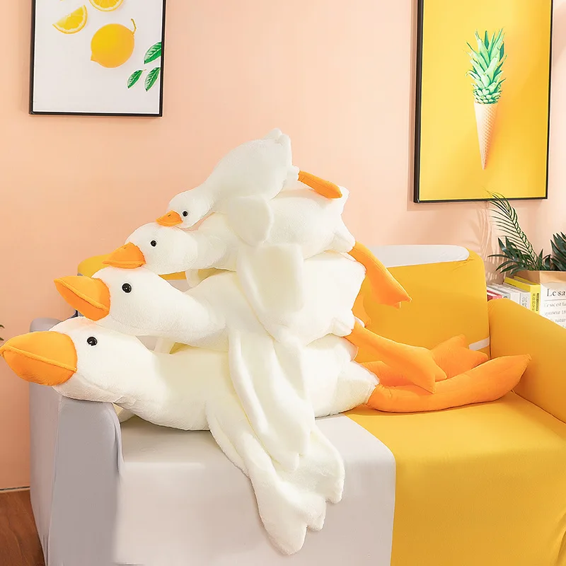 Comfort Big white stuffed Goose animal toy Simulation Swan Goose plush doll toy Swan plush throw pillow cushion for children
