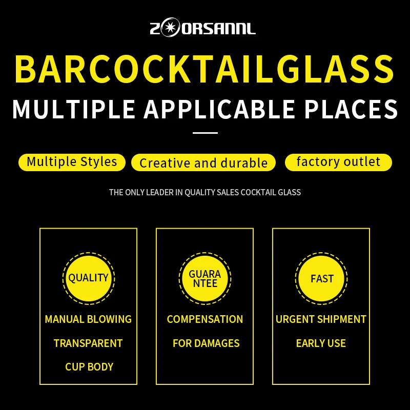 Unique Shape Cocktail Glasses Bar Drinks Martini Glass Set Personalized Wine Glasses for Bar Specialty Cocktails