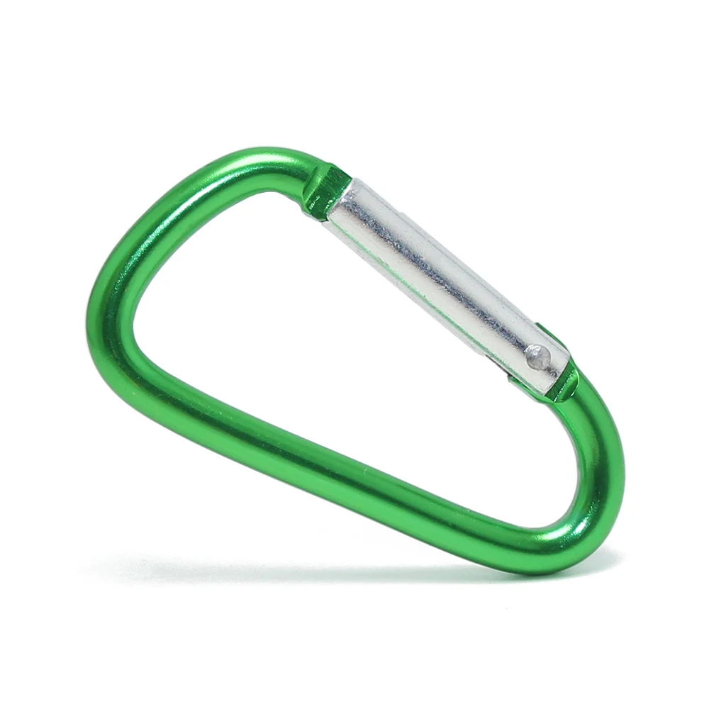 D Ring Shape Buckle Hook Clip Tools Snap Key Ring Outdoor Climbing Accessories Camping Keychain Metal Aluminum Keyring Carabiner