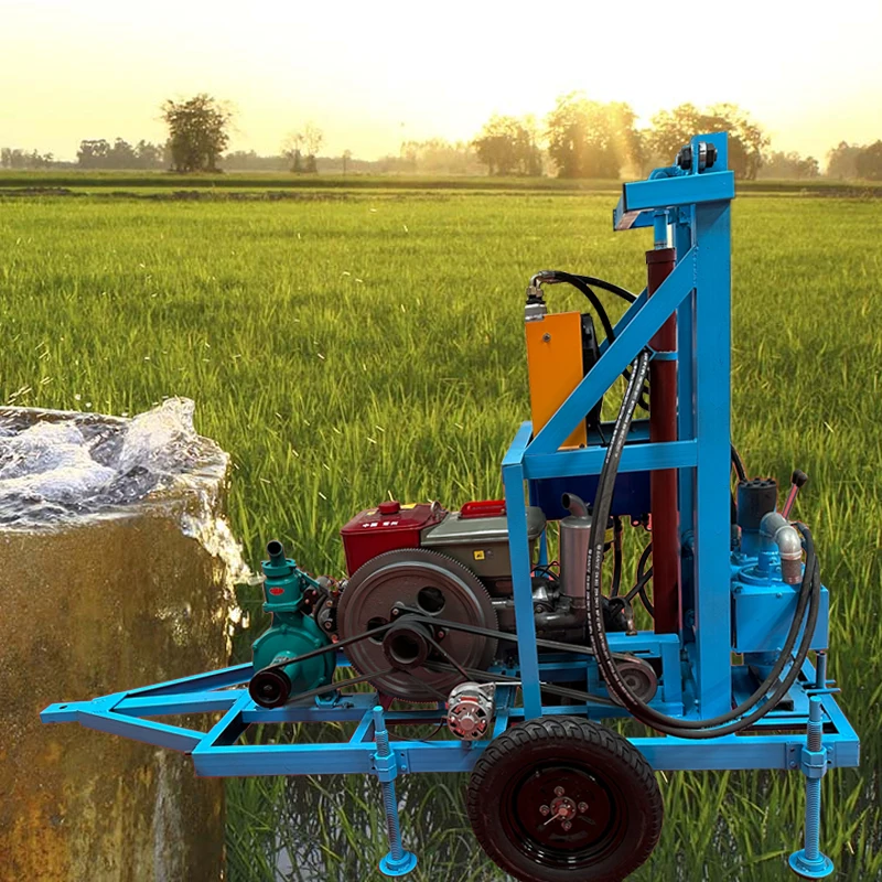 water drilling machine 150m Wheel Drilling Rig  water drilling rig for well