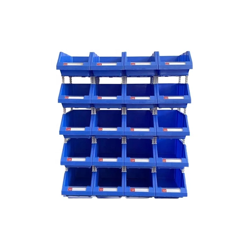 NEW    PVC  Plastic semi-open stacking warehouse box small spare parts picking sorting storage organizer box shelf wholesale