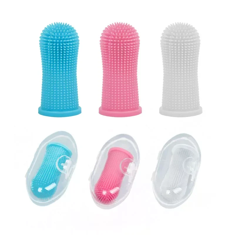 Professional Pet Toothbrush Set for Effective Dog Teeth Cleaning Finger Brush Included