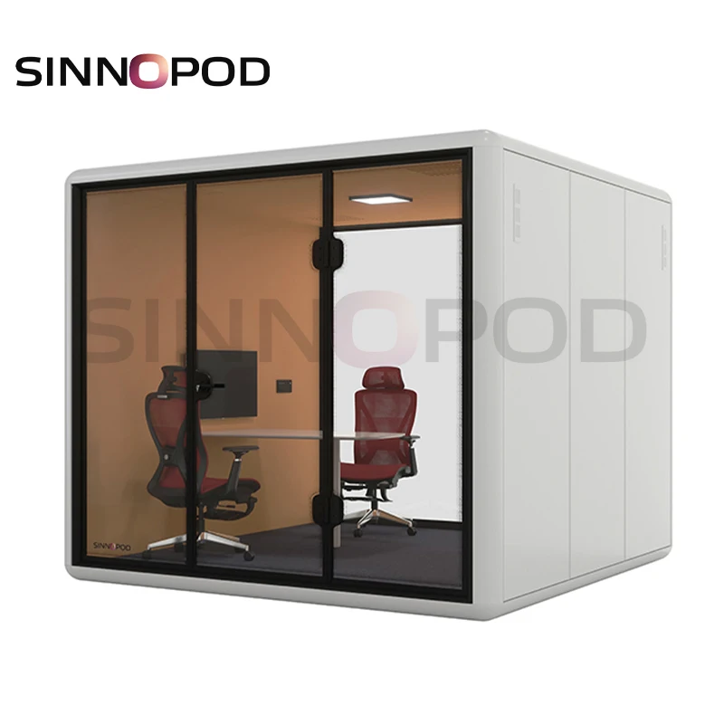 SINNOPOD Noise Pollution Audio Studio Room Soundproofing Phone Pod Acoustic Set Office Phone Soundproof Meeting Room Booth
