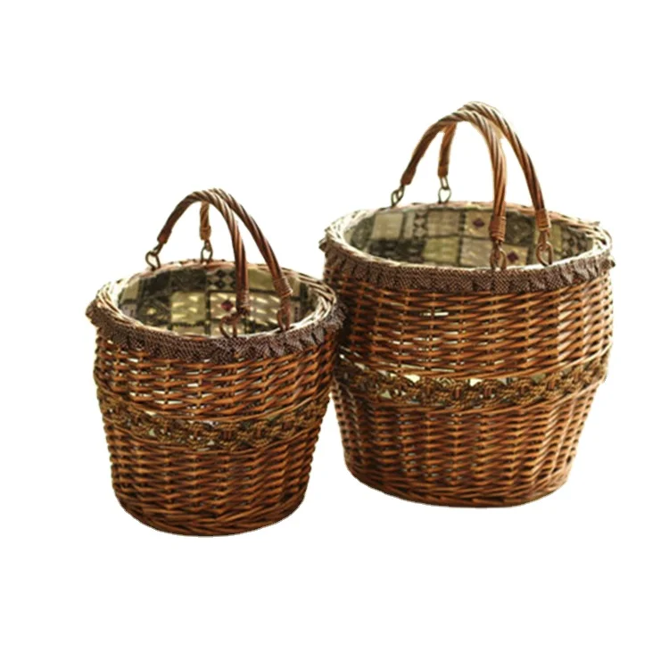 Eco-friendly storage basket wicker basket with handle