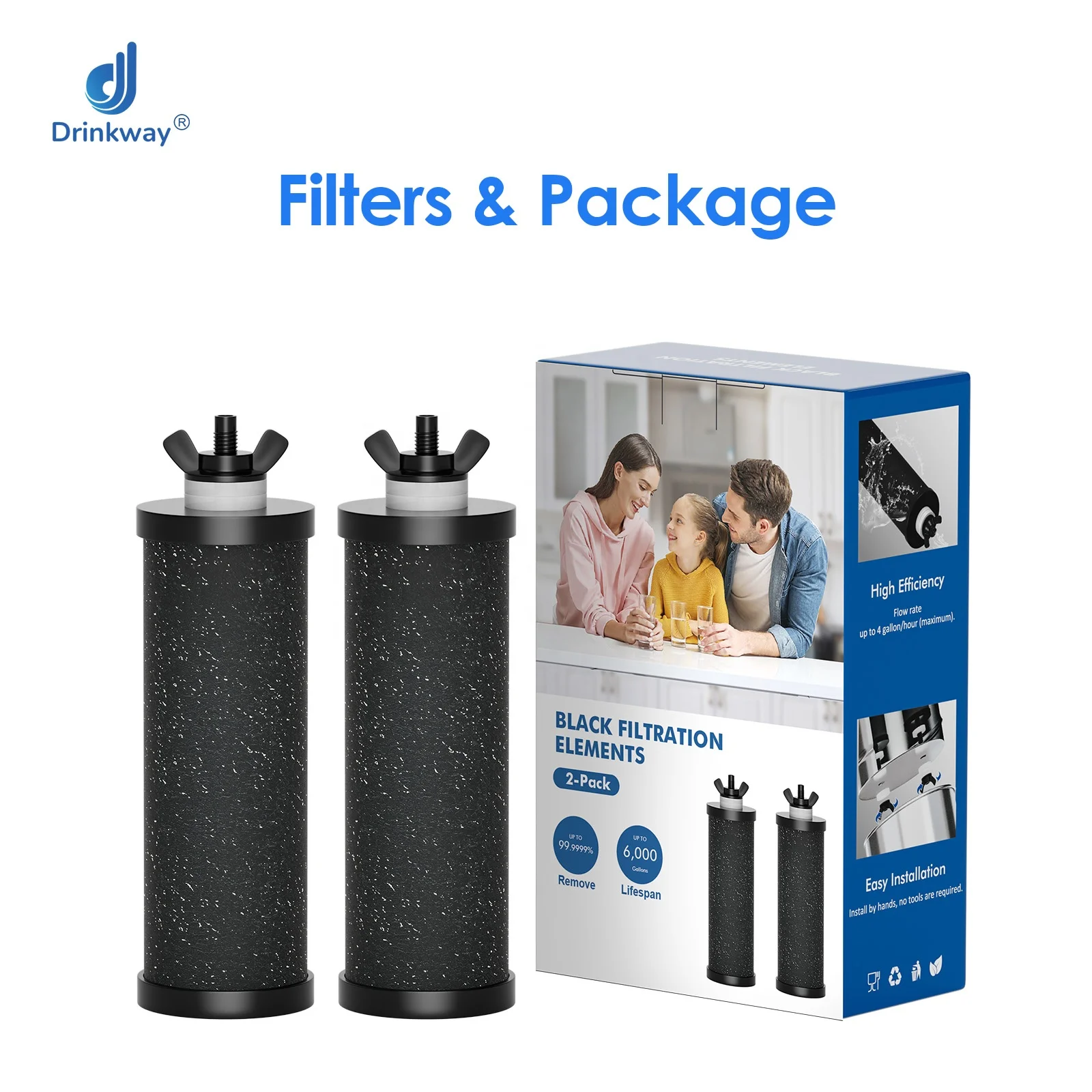 Удаляет бактерии фторид хлора микропластик Угольный Блок для замены фильтра гравитационной системы воды