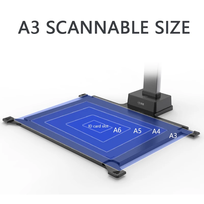 High resolution 13MP A3 A4 Document scanner  Ocr book scanner Visualizer document camera GP1300AF-3SU