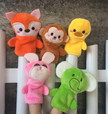 free sample 8cm cute plush animal finger puppet toy/custom cheap monkey finger puppet toy/frog animal plush finger puppet toy