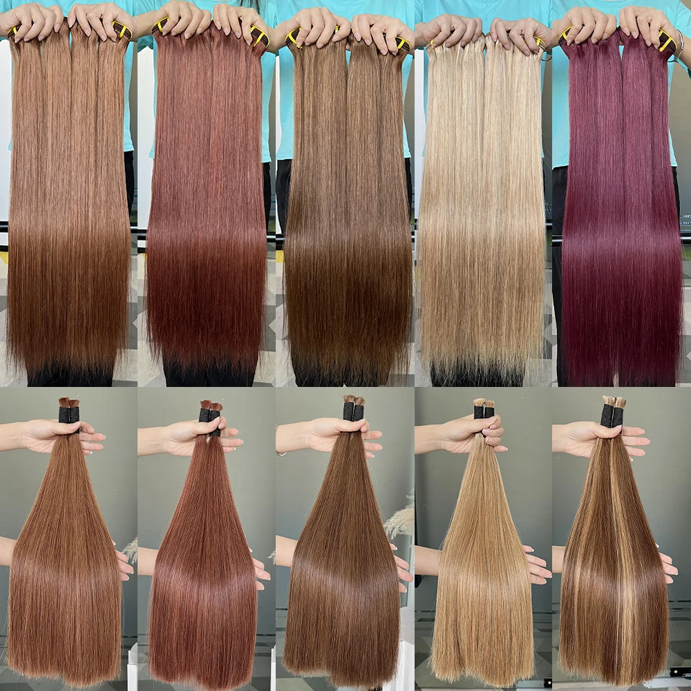 Raw Cuticle Aligned Virgin Human Hair Bundles Vendors Wholesale 12A 15A Grade Bone Straight Vietnamese Double Drawn Human Hair