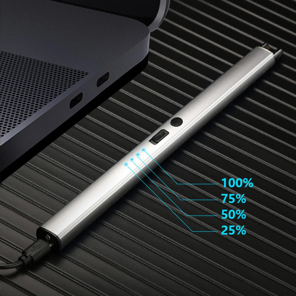 Wholesale Custom USB Flameless Electric Arc Candle Lighter Multifunctional Rechargeable Modern Design Cigarette Use Metal