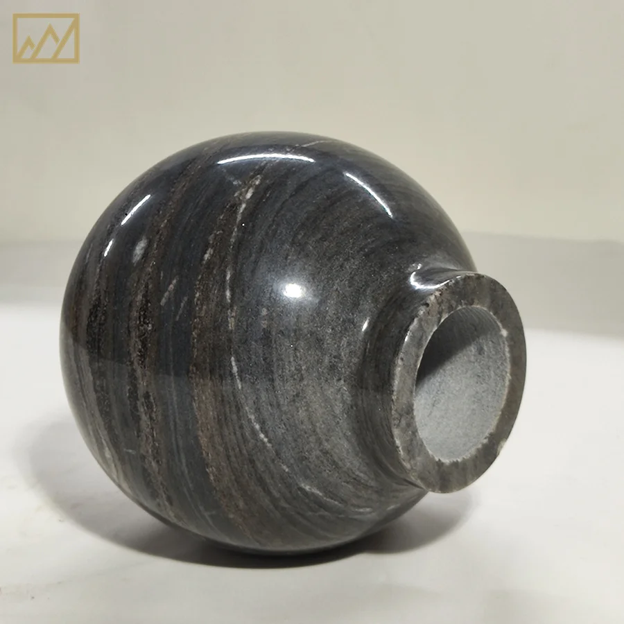 High Quality Antique Style Home Tabletop Marble Vase Art Ornament Wedding Decoration Stone Vases for Flower