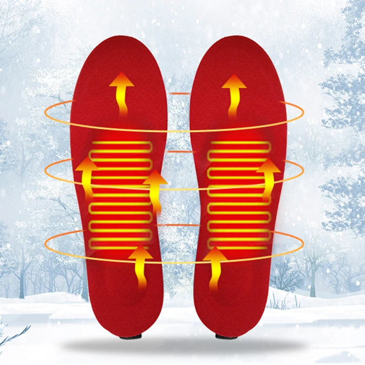 Custom size Heated insole Foot Warm Rechargeable Insoles Smart Control Heated Shoes Insoles