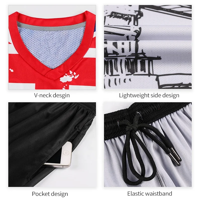 Wholesale Sublimation Customize Polyester Own Design Club Team Training Football Jersey Kits Breathable Soccer Uniform T Shirt