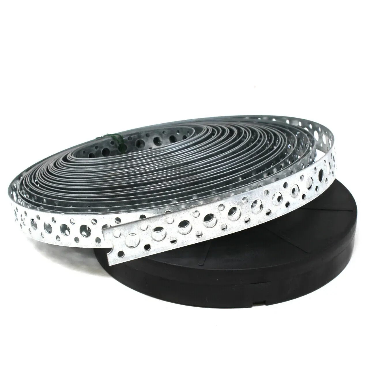 Galvanized Perforated Band with a plastic dispenser for fixing, supporting cable, ducting and many more superficial