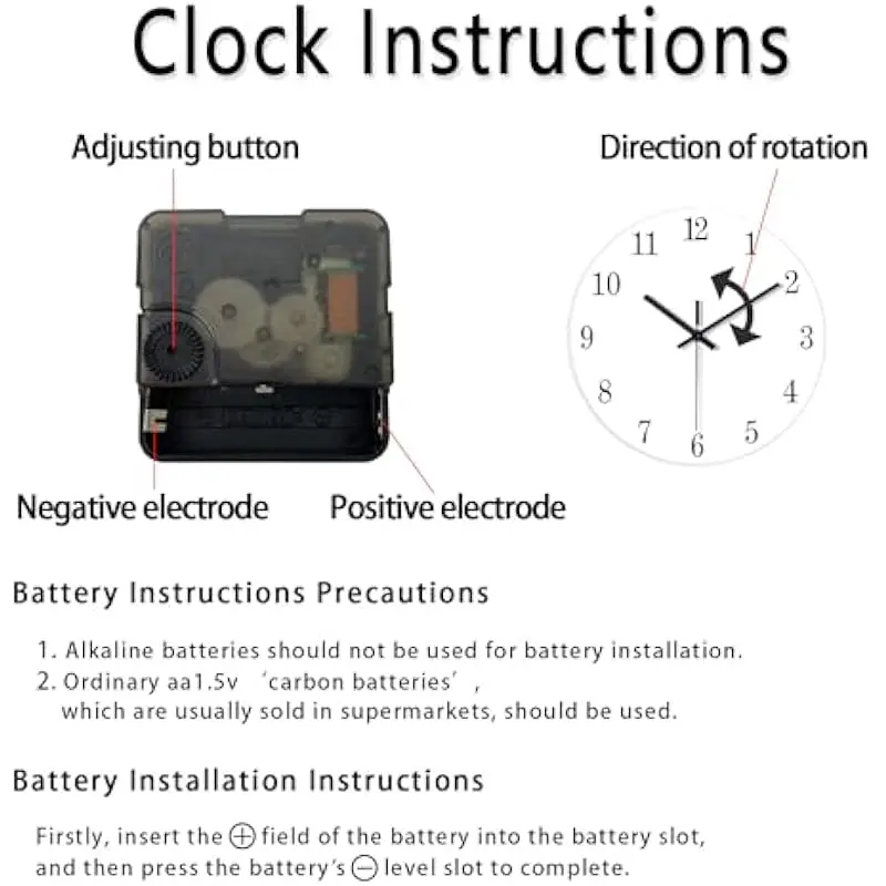 Living Room Decor Wooden Wall Clock - Rustic Wall Clock Battery Operated 12 Inch - Non-Tickling (MDF Material, No Solid Wood)