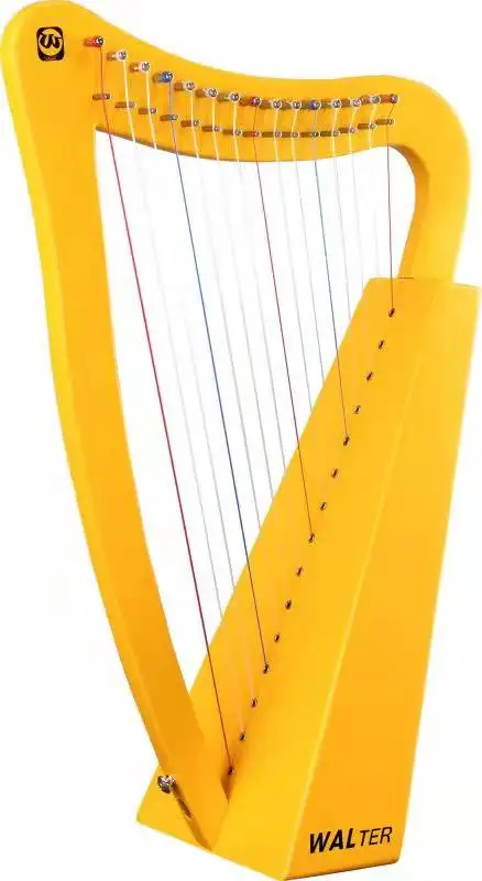 Walter Custom Design Classic Triangle Shape Chamber Collection Music Instrument 15strings Harp for Beginners & PRO
