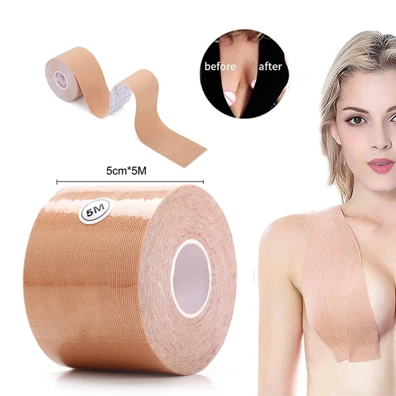 Women Nude Body Plus Size Waterproof Hypoallergenic Invisible Adhesive Lift Up Breast Tape Lifting Boob