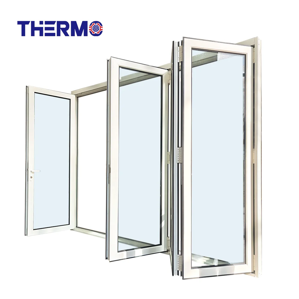 NFRC NAFS  Thermal Break Aluminium Double Glazing glass  Bi-folding Doors Big View Bi-folding windows
