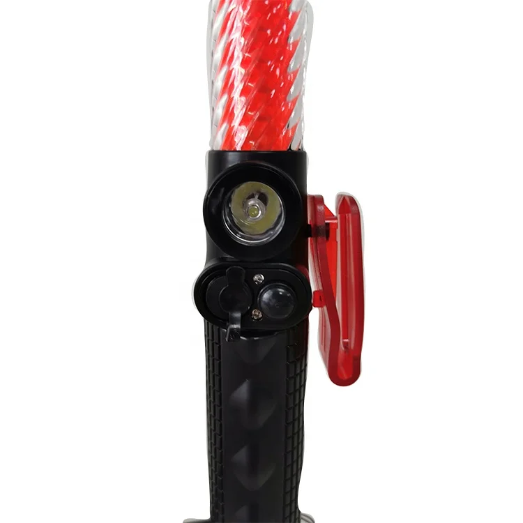 
LED Traffic Safety Baton Light with two flashing modes and whistle function 