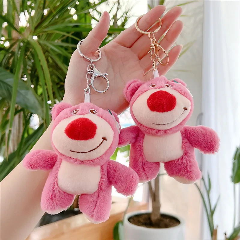 Tiktok explosive network red bear doll grab machine small pendant plush toy wholesale bag hanging ornaments key chain ring