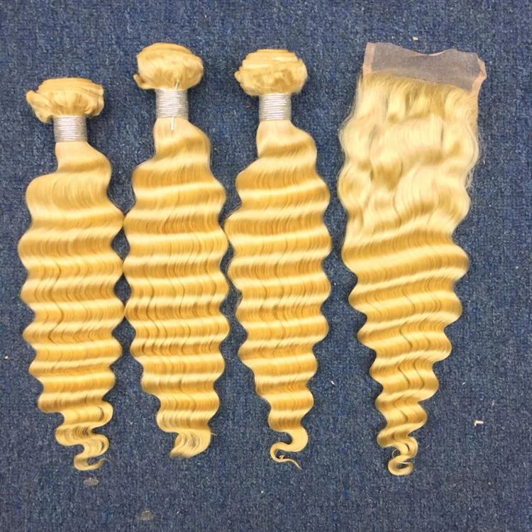 Amara blonde gold 613 human hair vendors straight 613 raw virgin hair bundles lace closure frontal with small knot fast in stock