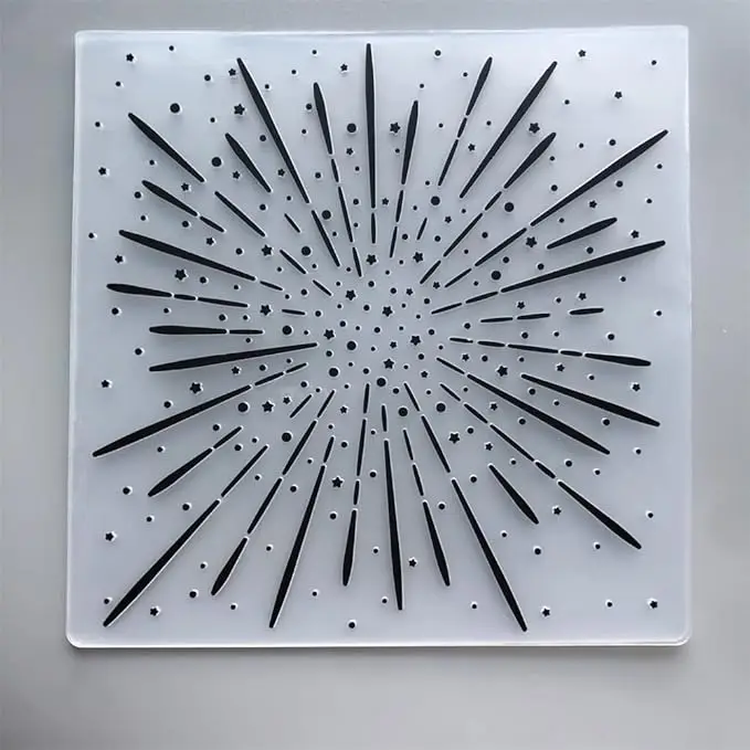 New Fireworks Background Embossing Folders for Cards Making Supplies DIY Papers Photo Album Crafts