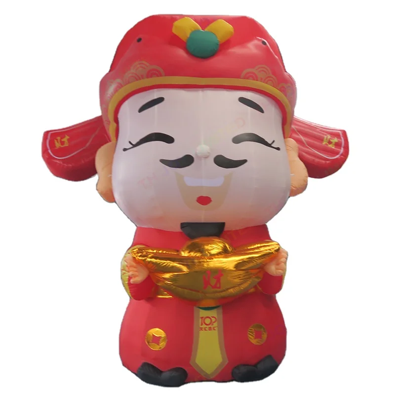 Free air Shipping 6m 20ft tall  Hot sale inflatable god of fortune, inflatable god of wealth for advertising