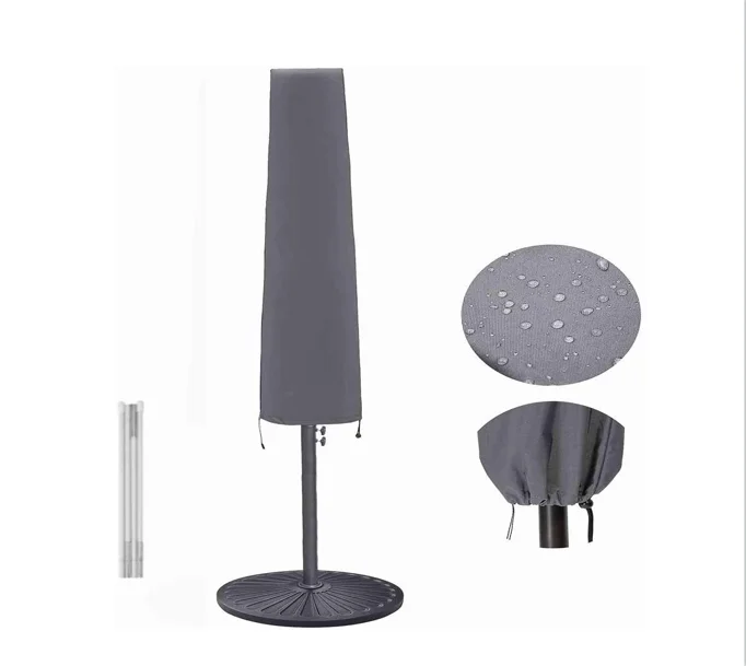 Garden  Umbrella Cover for 6ft to 9ft Patio Umbrellas, Waterproof and Durable Market Umbrella Cover with Zipper and Rod