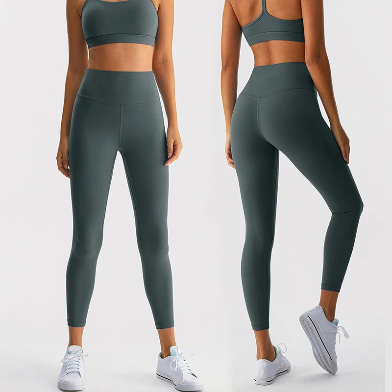 AL O High Waist Spandex Yoga Leggings al o Logo Plus Size Workout Pants featuring Compression Print Drawstring Available XS