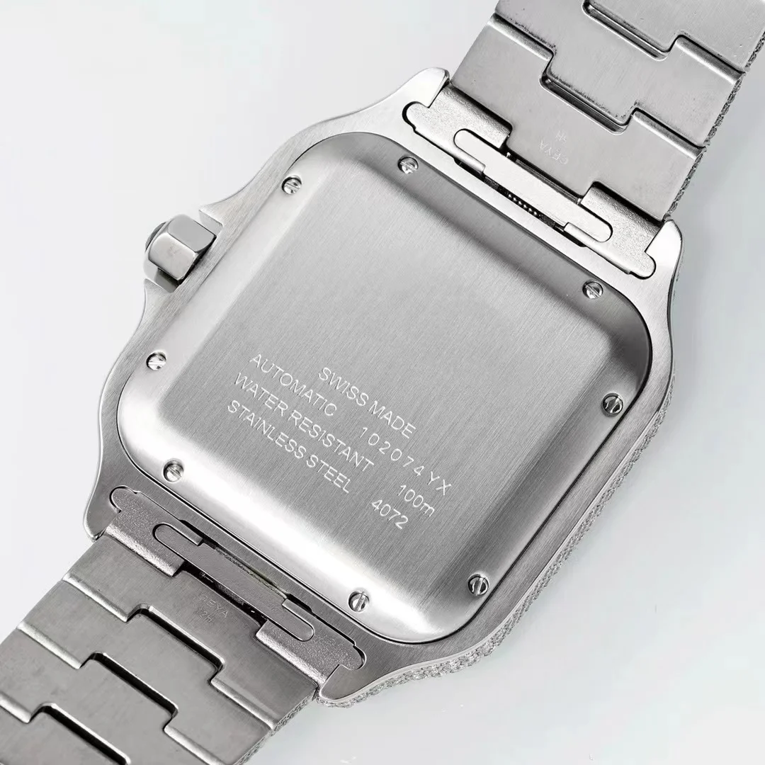 Factory Wholesale Hip women Diamond Automatic Movement Watch Luxury  VVS Moissanite watches iced out watches ffor menmen