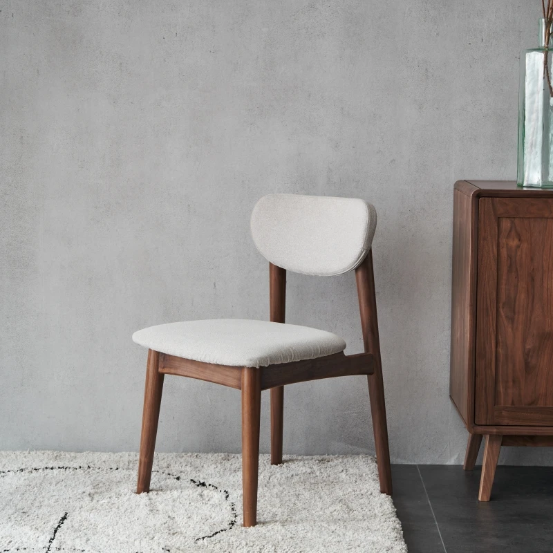 H6121 Nordic style solid oak wood legs dining room furniture upholstery restaurant wooden dining chair