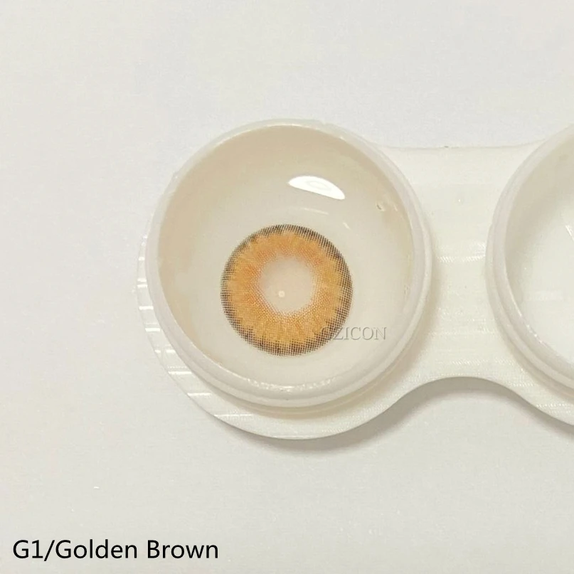 New styles soft eye contact lenses golden brown bling bling color contact lens