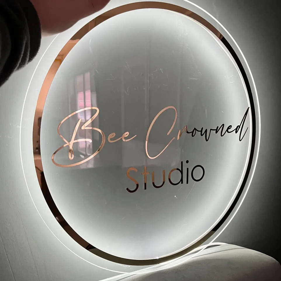 Indoor Outdoor Business Led Logo Signs Business Decoration Custom Logo Sign For Hair Salon Boutique