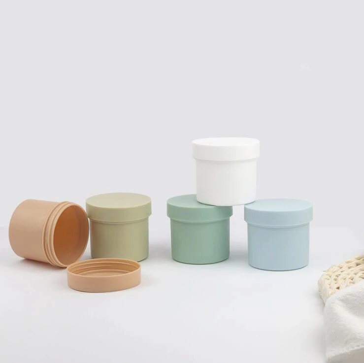 Manufacturer plastic PP jar with aluminum plastic cream jars with screw cap plastic cosmetic jars with lids