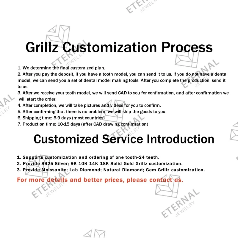Customized Iced out Bling Top & Bottom 10 S925 Silver VVS Moissanite Diamond Grillz Solid White Gold Grillz for Teeth