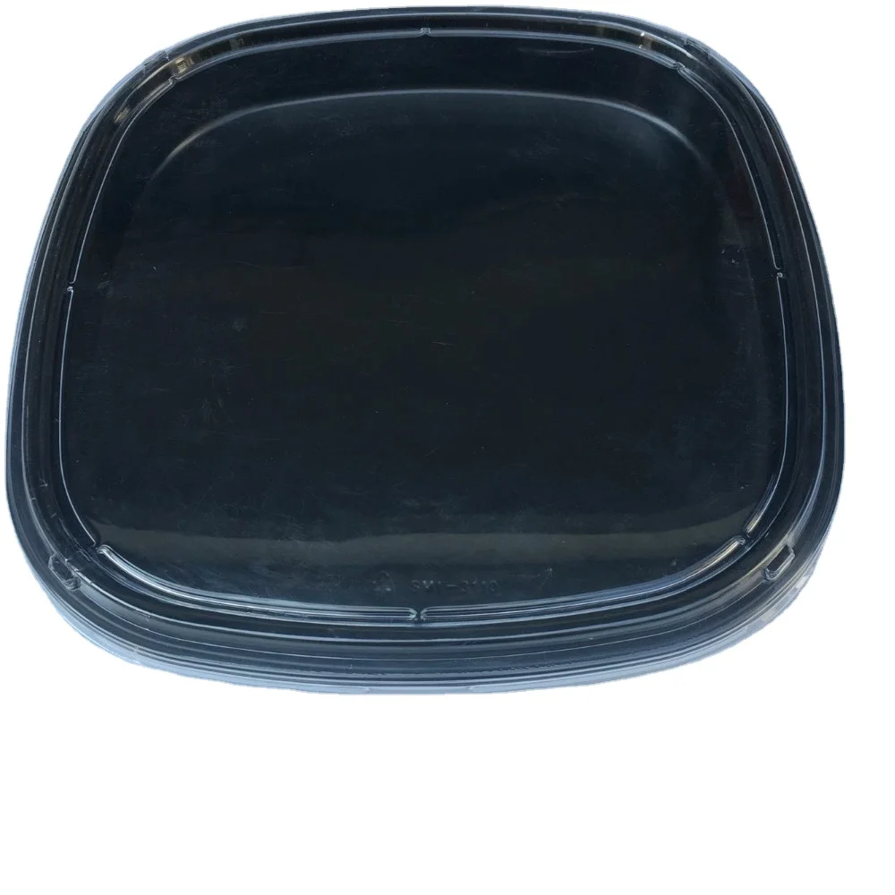 SM1-3110Black 14 inch Pop Printing Rectangular Plastic Cheese Chocolate Carrot Cake Box Sushi Togo Box Packaging Plate Tray