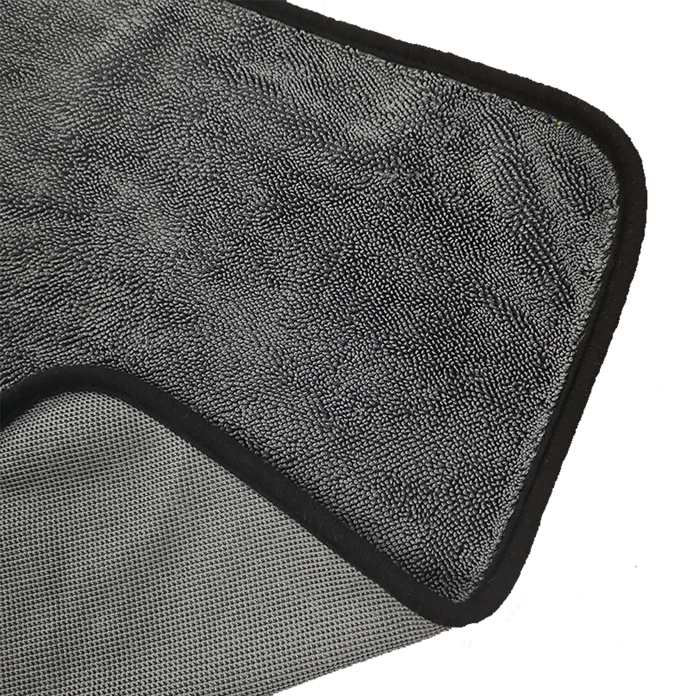 Gray Auto Detailing Premium 600 Gsm 24x36 Large Single Side Twist Microfiber Twisted Loop Drying Towel Micro Fibre Towel For Car