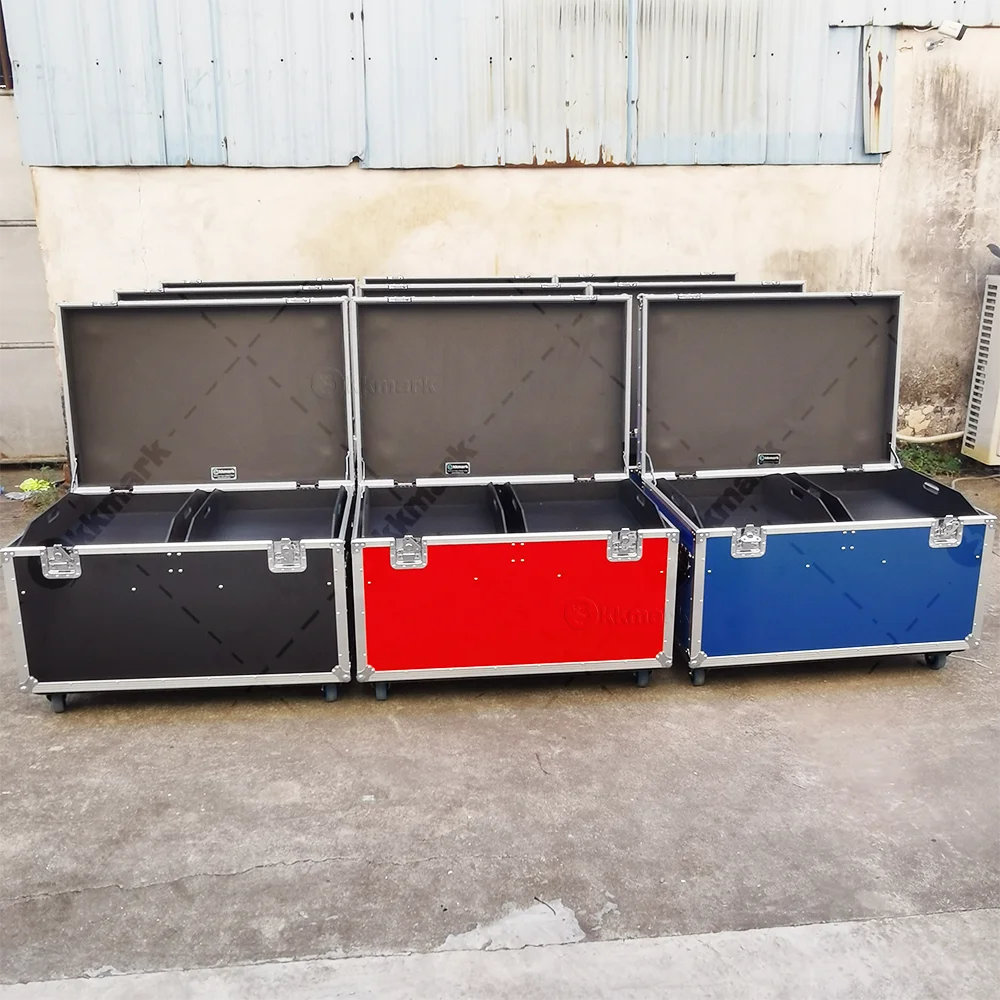 KKUT45X30X30 Black red Blue heavy duty transport road tool box stage performance pack cable utility trunk flight cases