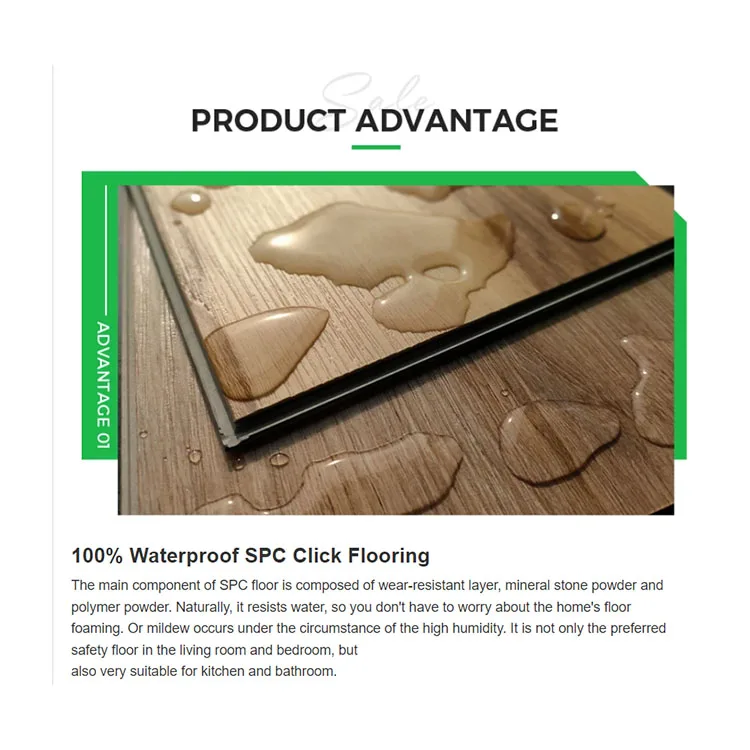 Cheap Price Wood Grain 4mm 5mm 6mm Floating Plank Vinyl Floor Tile Quick Unilin Click Lock Spc Flooring