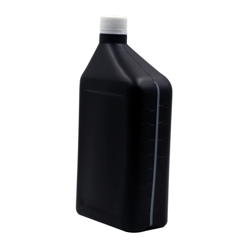 High Quality 1000ml Plastic Engine Oil Bottle Lubricant Motor Oil Flat Bottle Packaging Chemical