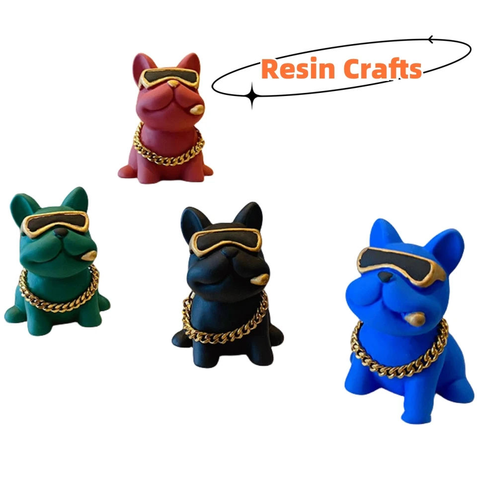 French Bulldog Tissue Holder-Artistic Resin Dog Animal Sculpture Versatile Decor for Home and Office