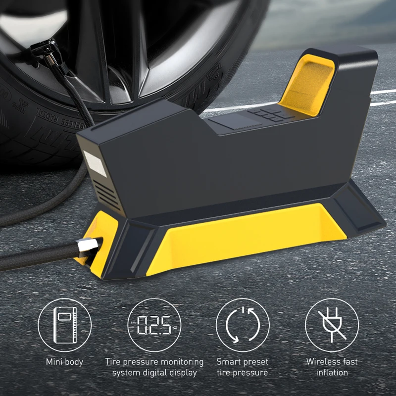 CARSUN 180902 горячая Распродажа Smart высокое давление Электрический цифровой дисплей мини автомобильный воздушный насос